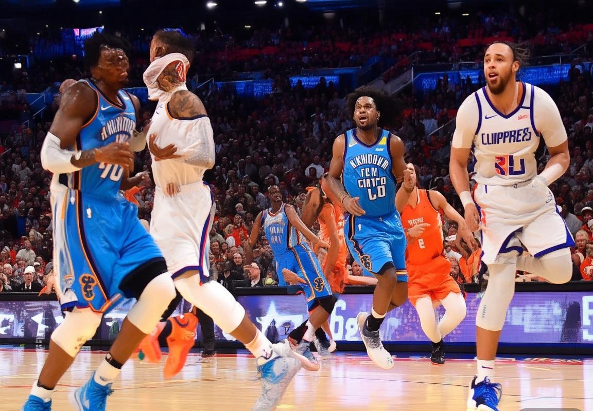 2019年雷霆大胜快船：NBA常规赛西部霸主地位稳固